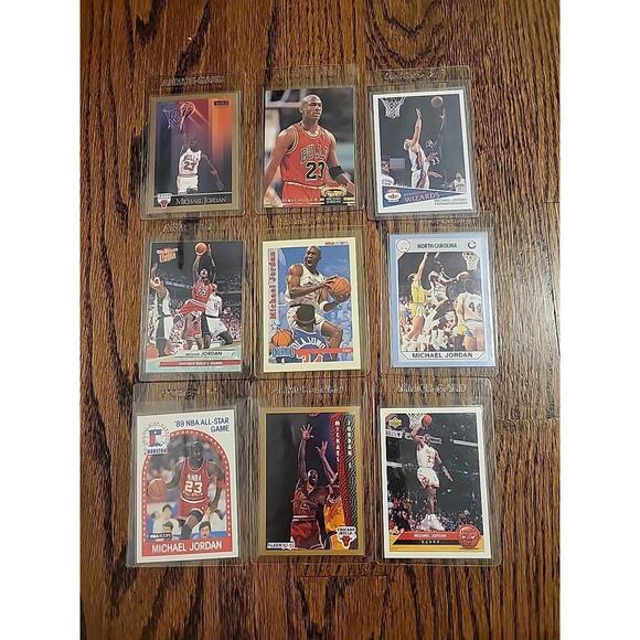 Michael Jordan Chicago Bulls Lot 9 Cards fleer upper deck Hoops Basketball NBA - Picture 1 of 12